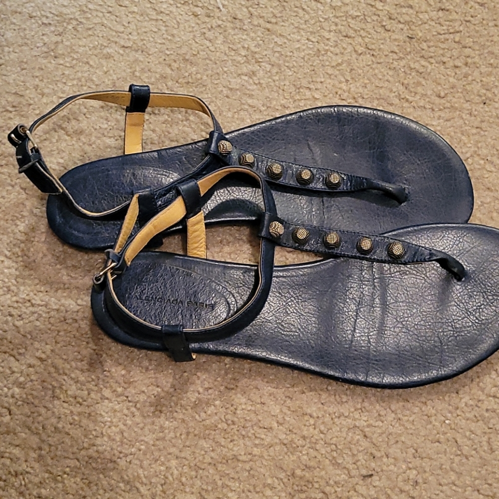 Balenciaga Navy silver stud sandal 40 - Picture 5 of 9